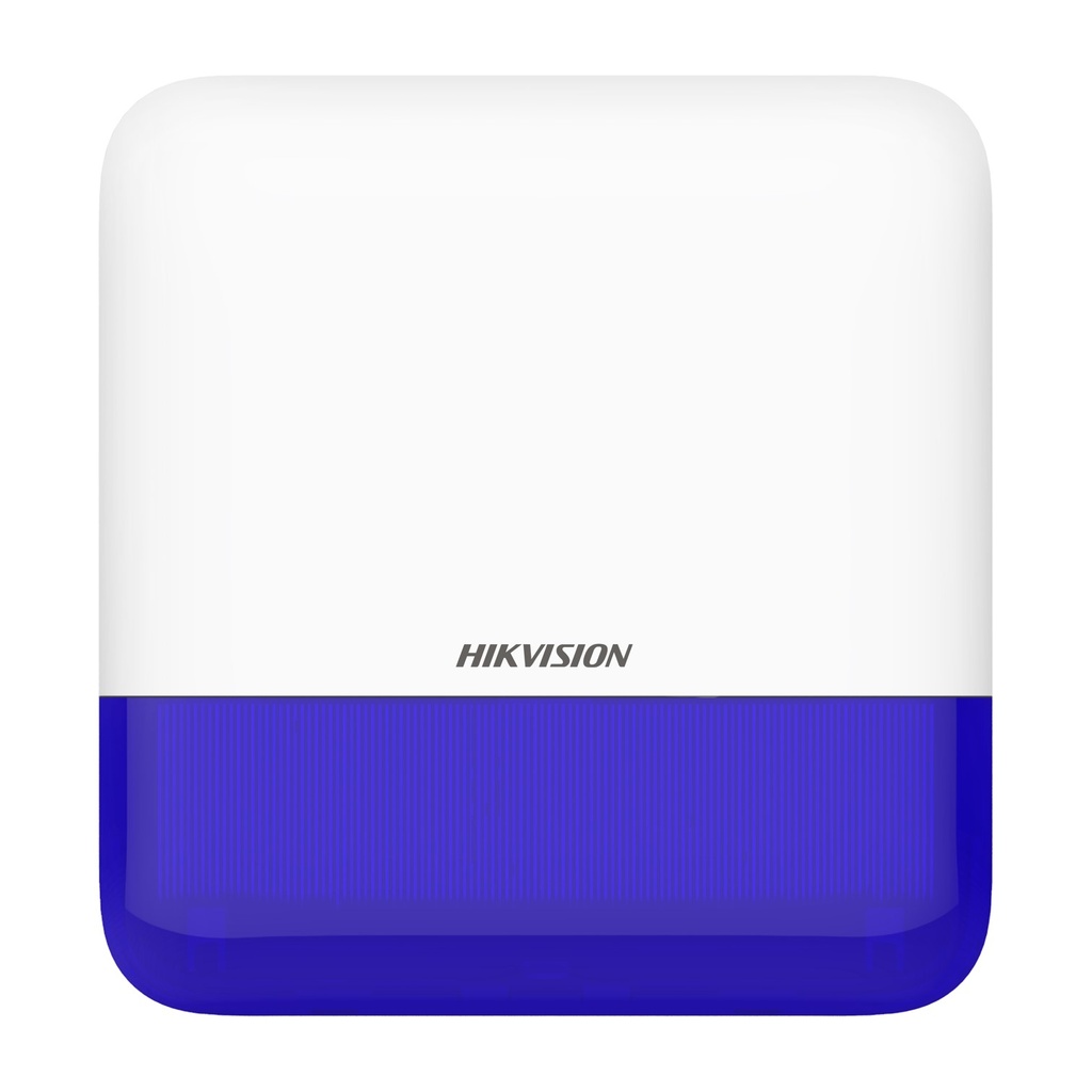 [DS-PS1-E-WB/Blue] Hikvision - Sirena Inalámbrica con Estrobo Azul para Exterior 110 dB AXPRO