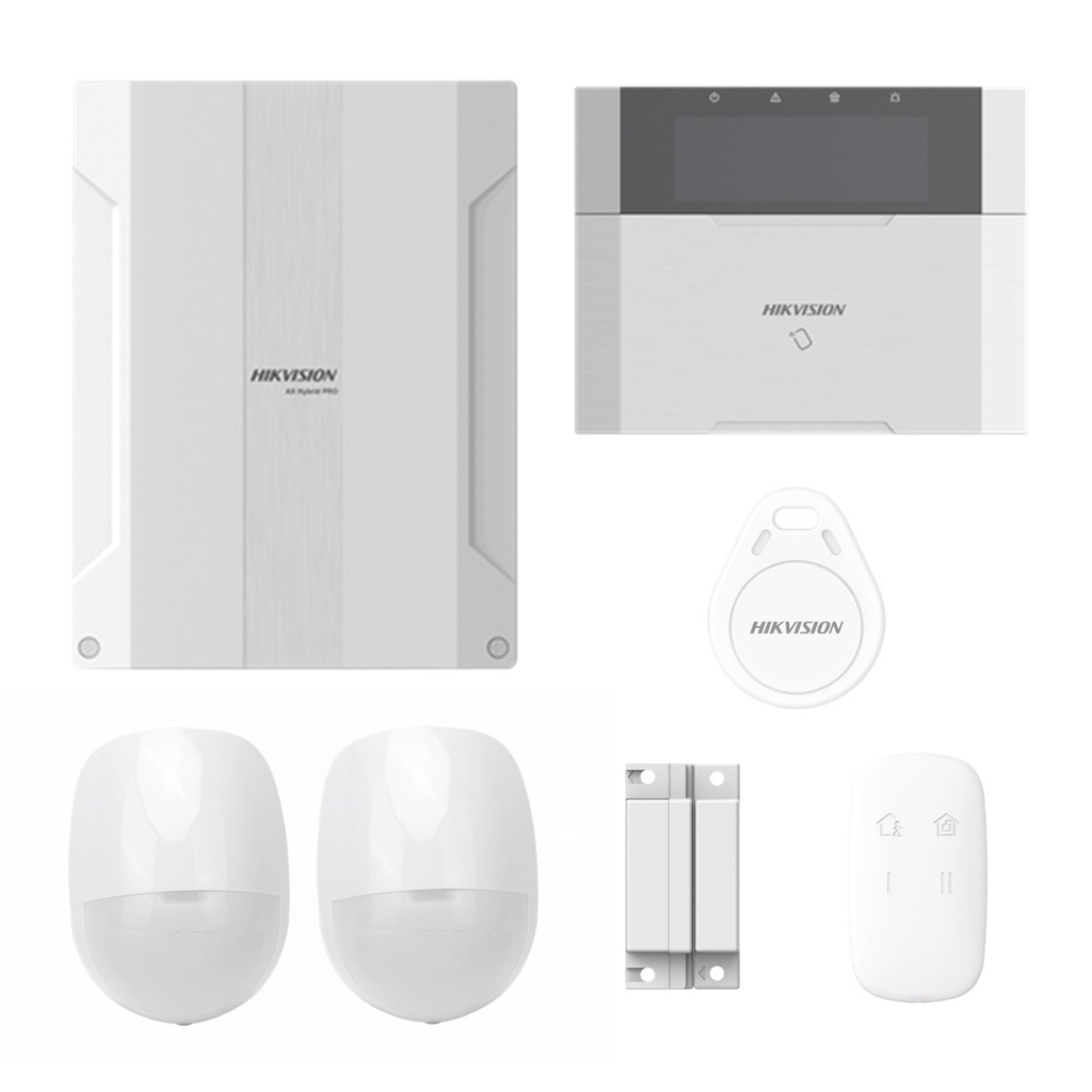 [DS-PHA64-KIT-WB] Hikvision - Kit de Alarma AxPro Hibrido 64 Zonas