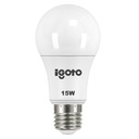 [IG-BL15W] Igoto - Bombillo LED Bulbo 15W 6500K Luz Fria Rosca E27
