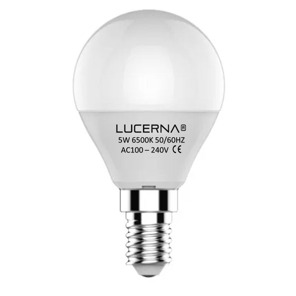 [5W-B-E14-6.5K] Lucerna - Bombillo LED Bulbo 5W 6500K Luz Fria 450lm Rosca E14 P45
