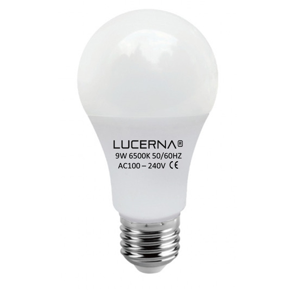 [9W-B-E27-6.5K] Lucerna - Bombillo LED Bulbo 9W 6500K Luz Fria 810lm Rosca E27 A60
