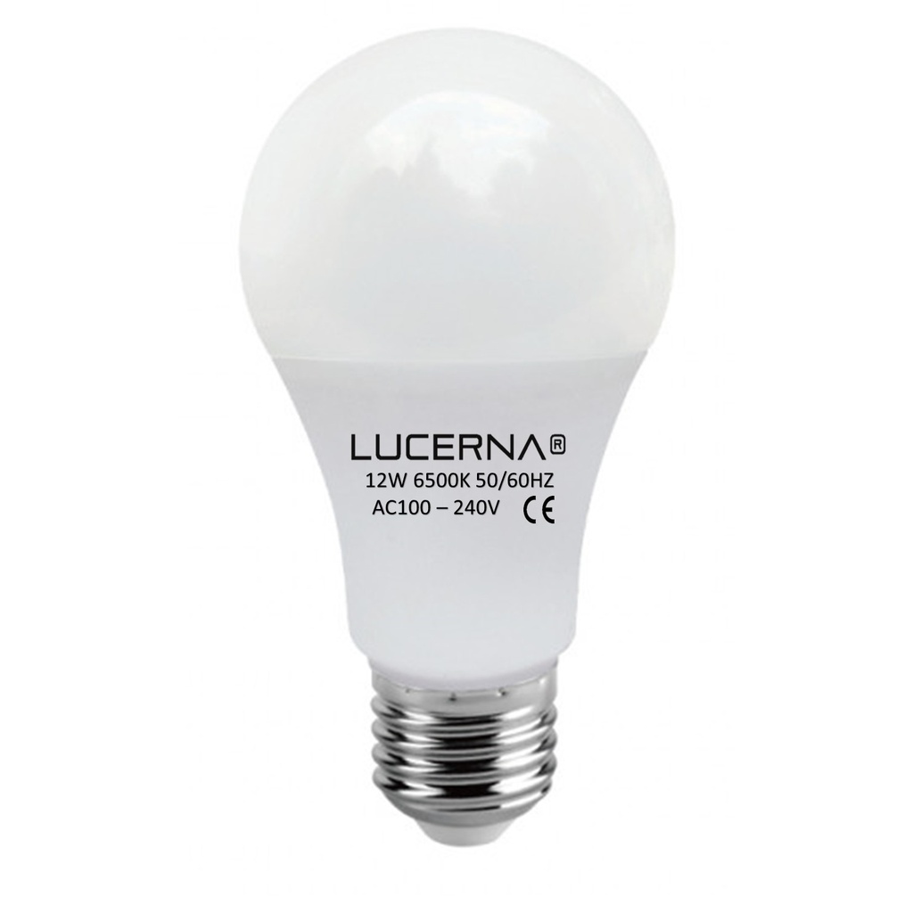 [12W-B-E27-6.5K] Lucerna - Bombillo LED Bulbo 12W 6500K Luz Fria 1080lm Rosca E27 A60