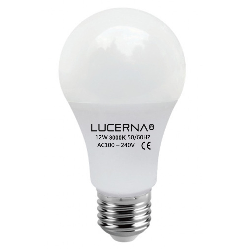 [12W-B-E27-3K] Lucerna - Bombillo LED Bulbo 12W 3000K Luz Calida 1080lm Rosca E27 A60