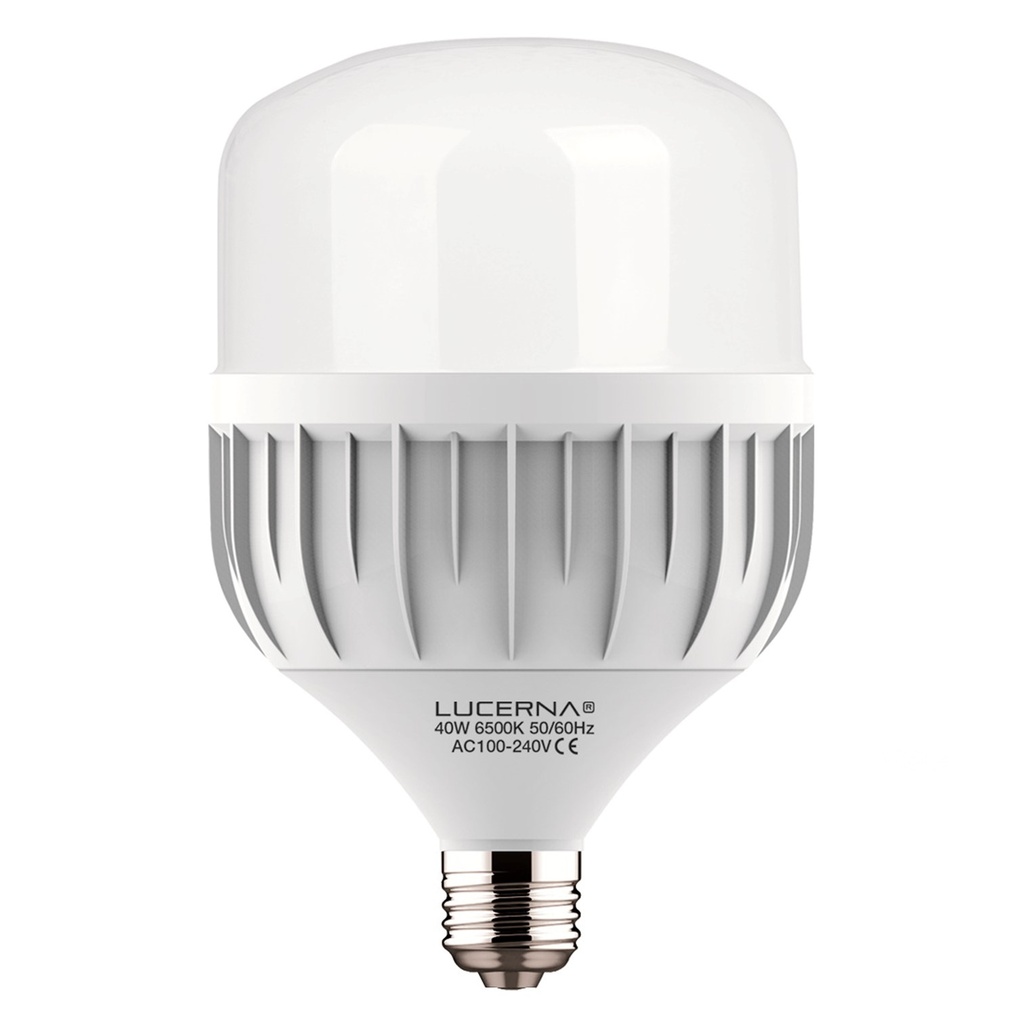 [40W-B-E27-6.5K] Lucerna - Bombillo LED Bulbo Alto Vatiaje 40W6500K Luz Fria 3500lm Rosca E27