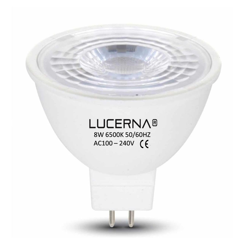 [8W-GU5.3-6.5K] Lucerna - Bombillo LED GU5.3 Dicroico 8W 6500K Luz Fria Socate MR16