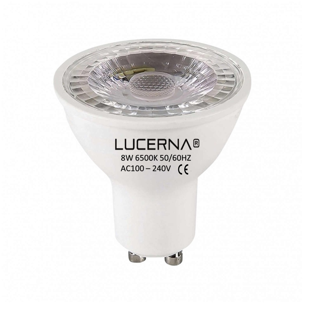 [8W-GU10-6.5K] Lucerna - Bombillo LED GU10 Dicroico 8W 6500K Luz Fria Socate GU10