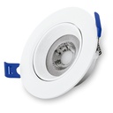 [307-3k] Lucerna - Lampara Spot DirigibleLED 7W 3000K Luz Calida Redonda Empotrar Borde Blanco 630lm