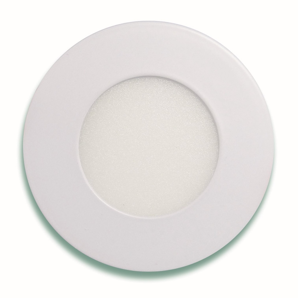 [3102L-6.5K] Lucerna - Lampara Panel Clasica LED 3W 2-1/2" 6500K Luz Fria Redonda Empotrar 165lm