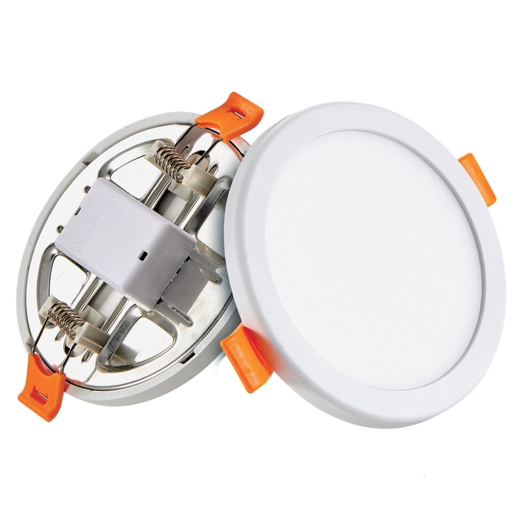 [3708B-3K] Lucerna - Lampara Panel LED 20W 8" 3000K Luz Calida Redonda Empotrar Ajustable Borde Blanco 1920lm