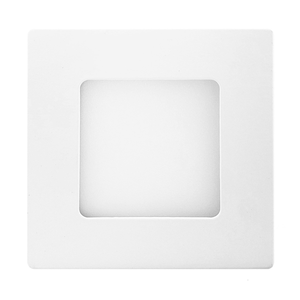 [4102L-6.5K] Lucerna - Lampara Panel Clasica LED 3W 2-1/2" 6500K Luz Fria Cuadrada Empotrar 165lm