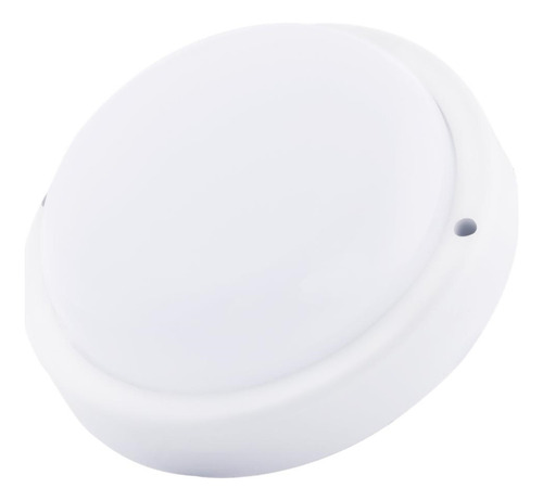 [VP8-RED-6.5K] Lucerna - Lampara Plafon Redonda LED 8W 6500K Luz Fria IP54 Interiores/Exteriores Borde Blanco 640lm