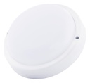 [VP8-RED-6.5K] Lucerna - Lampara Plafon Redonda LED 8W 6500K Luz Fria IP54 Interiores/Exteriores Borde Blanco 640lm