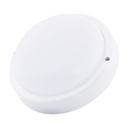 [VP12-RED-6.5K] Lucerna - Lampara Plafon Redonda LED 12W 6500K Luz Fria IP54 Interiores/Exteriores Borde Blanco 960lm