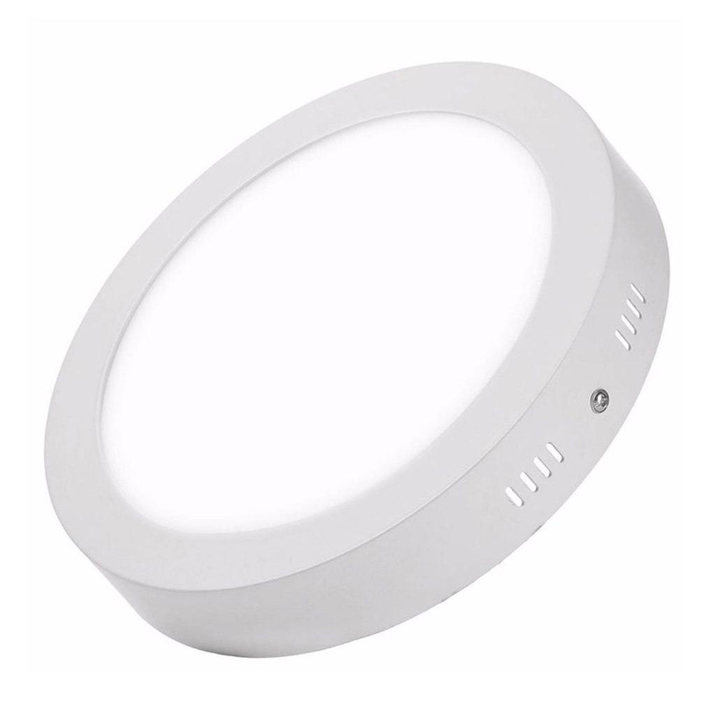 [818SCL-6.5K] Lucerna - Lampara Panel Driver/Integrado LED Compact Lumen 18W 8" 6500K Luz Fria Redonda Superficial 1710lm