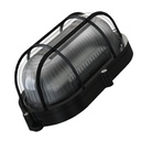 [V90-RN-6.5K] Lucerna - Lampara Vapoleta Ovalada Hermetica LED 9W 6500K Luz Fria IP65 Exteriores Borde Negro 810lm