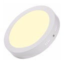 [818SCL-3K] Lucerna - Lampara Panel Driver/Integrado LED Compact Lumen 18W 8" 3000K Luz Calida Redonda Superficial 1710lm