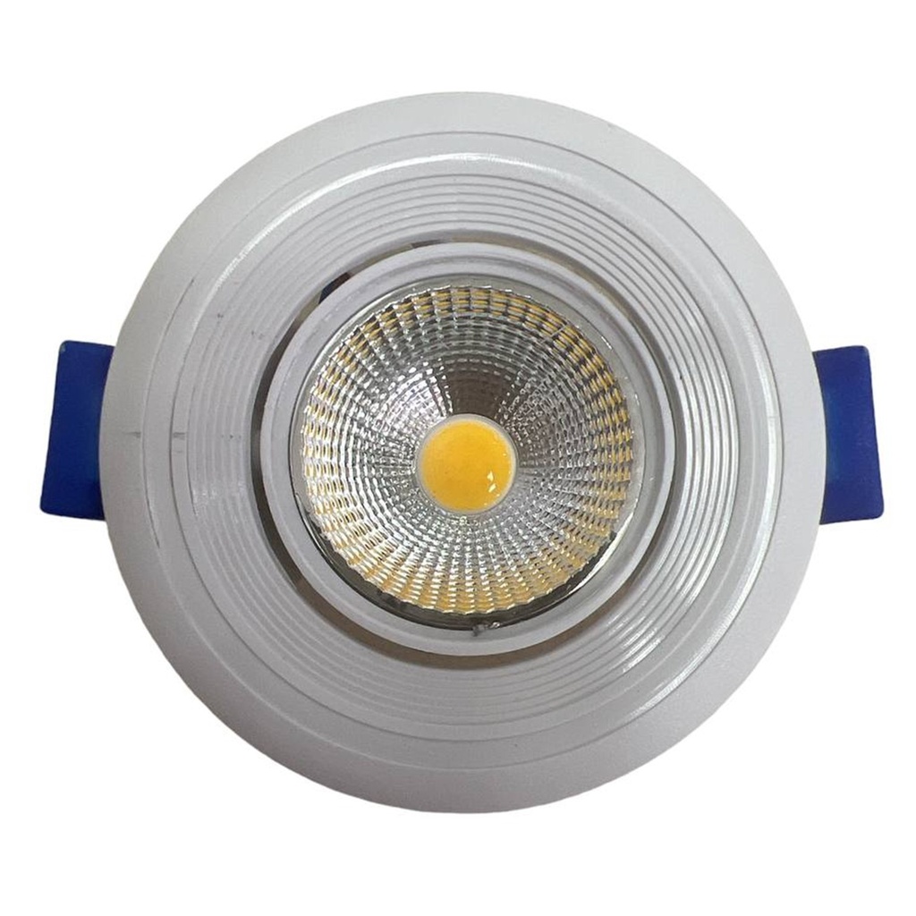 [203-6.5K] Lucerna - Lampara Spot DirigibleLED 3W 2-1/2" 6500K Luz Blanca Redonda Empotrar Borde Blanco 270lm