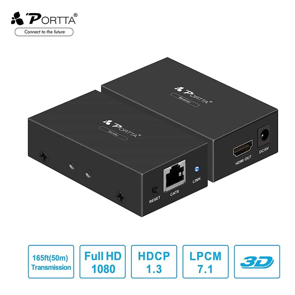Extensor HDMI Hembra a RJ45 Activo [50 Metros]