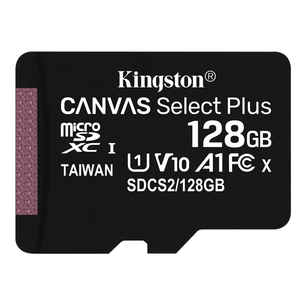 [SDCS2/128GB] Kingston - Tarjeta de Memoria Micro SD 128GB Canvas Select Plus 100MB/s UHS-I Clase 10