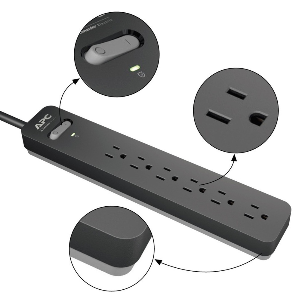 [PE63] APC - Regleta 1200W 6 Tomas 