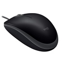 [M110-BLACK] Logitech - Mouse Optico Alambrico USB Silent [Negro]