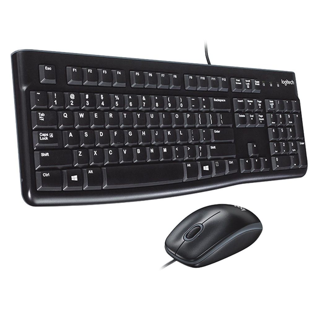 [MK120-BLACK] Logitech - Combo Teclado y Mouse Alambrico USB [Español] [Negro]