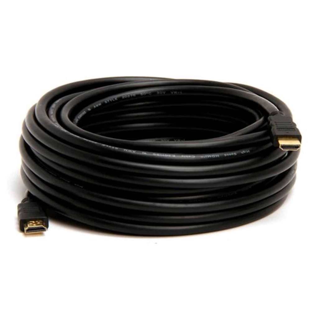Cable HDMI Macho Doble HD Goma Negro [10 Metros]