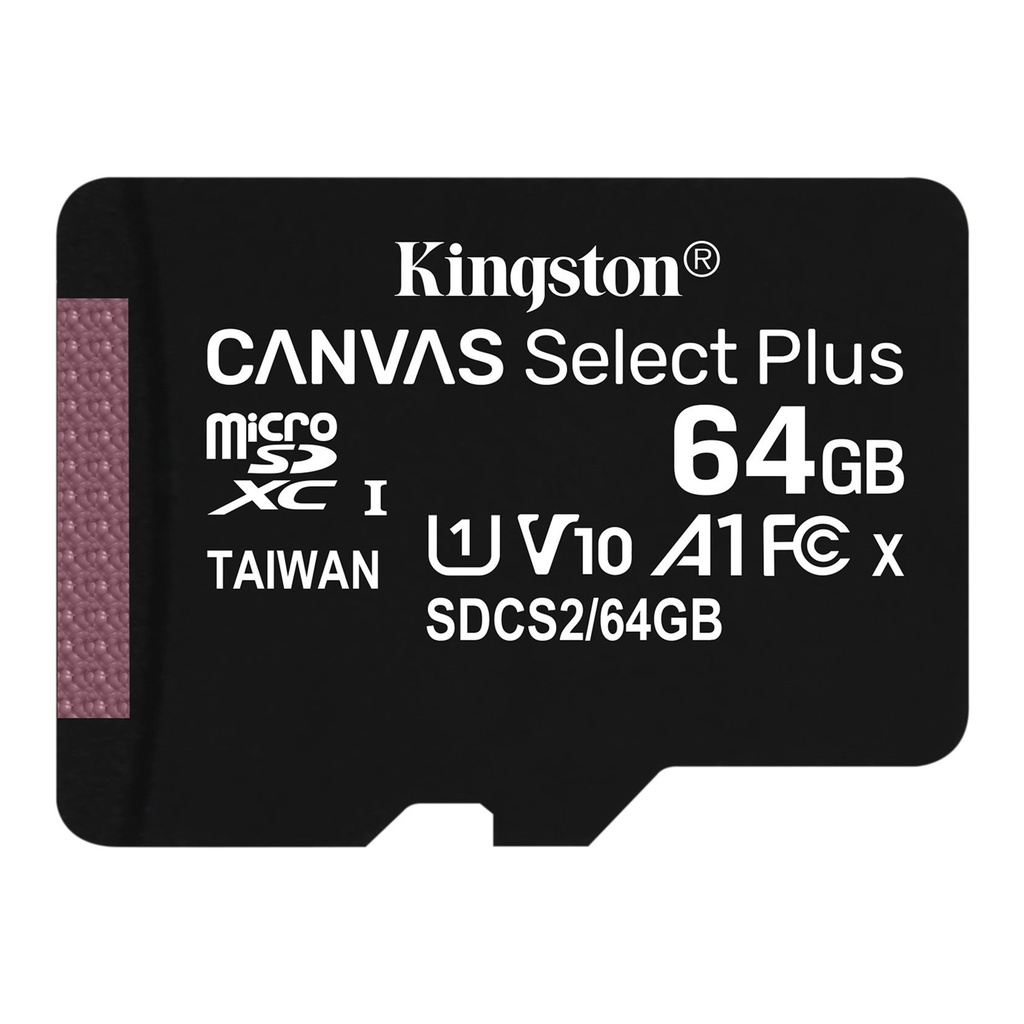 [SDCS2/64GB] Kingston - Tarjeta de Memoria Micro SD 64GB Canvas Select Plus 100MB/s UHS-I Clase 10