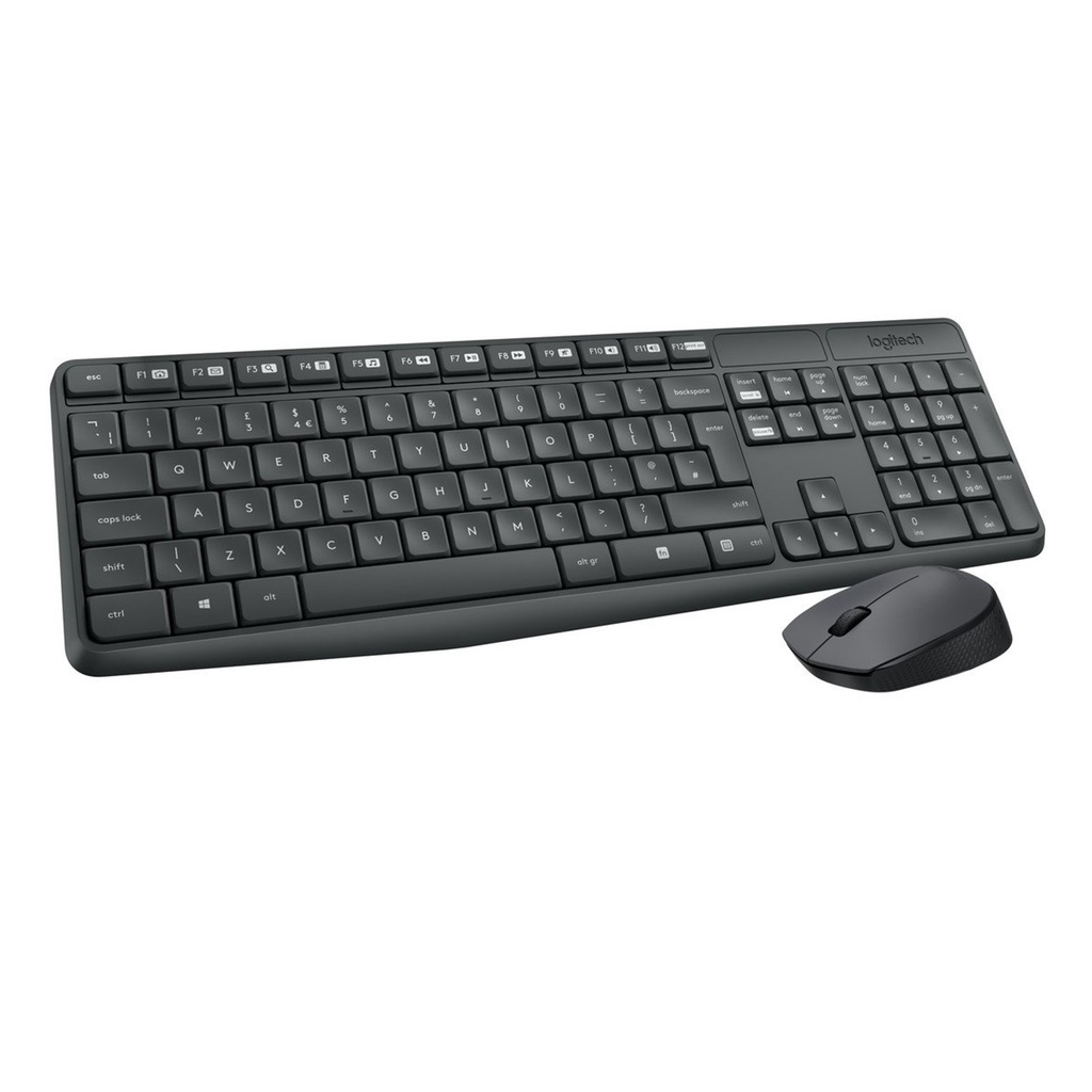 [MK235-BLACK/GREY] Logitech - Combo Teclado y Mouse Inalambrico [Español] [Negro/Gris]