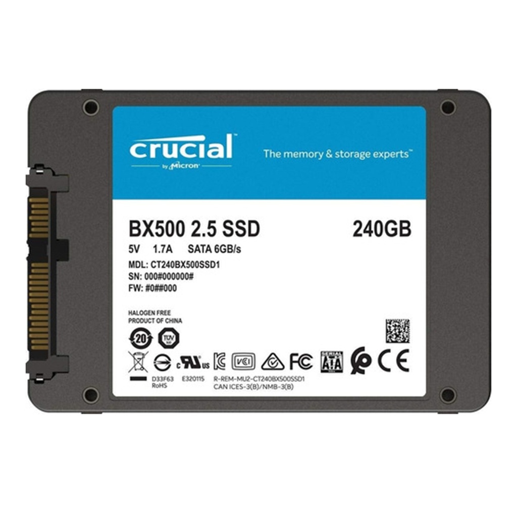 [CT240BX500SSD1] Crucial - Disco de Estado Solido SSD 240Gb 2.5" BX500