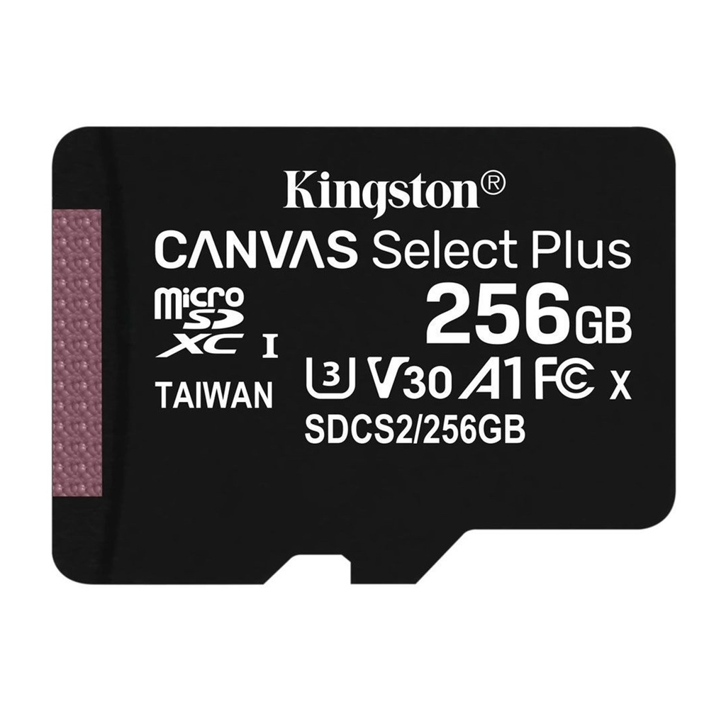 [SDCS2/256GB] Kingston - Tarjeta de Memoria Micro SD 256GB Canvas Select Plus 100MB/s UHS-I Clase 10
