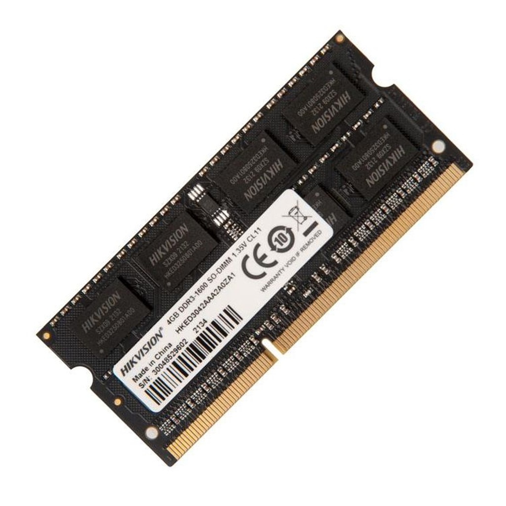 [HKED3042AAA2A0ZA1] Hikvision - Memoria RAM DDR3 4Gb Sodimm 1600Mhz CL11 204 Pines Hikstorage