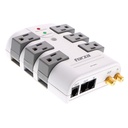 [RHT-06NC] Forza - Regleta Protector de Voltaje 120V 1800W [6] x NEMA 5-15R  Giratorias