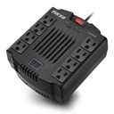 [FVR-1211USB] Forza - Regulador Automático de Voltaje 110V 1000VA/500W [8] x NEMA 5-15R + [2] USB