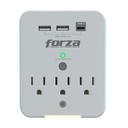 [FWT-331USBC] Forza - Toma Corriente Protector de Voltaje 1875W [3] x NEMA 5-15R + USB 120V