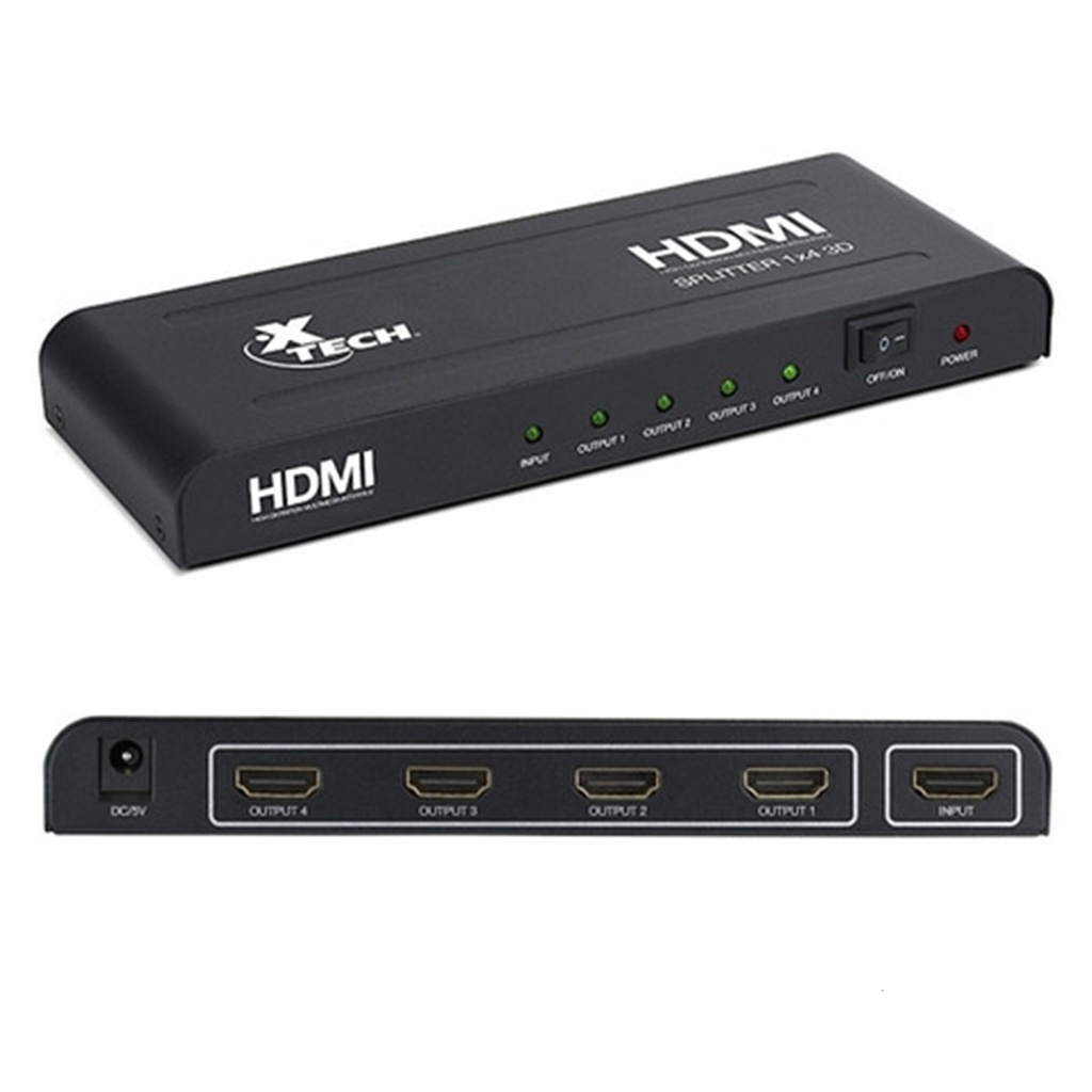 [XHA410] Xtech - Splitter Activo HDMI Hembra 1x4