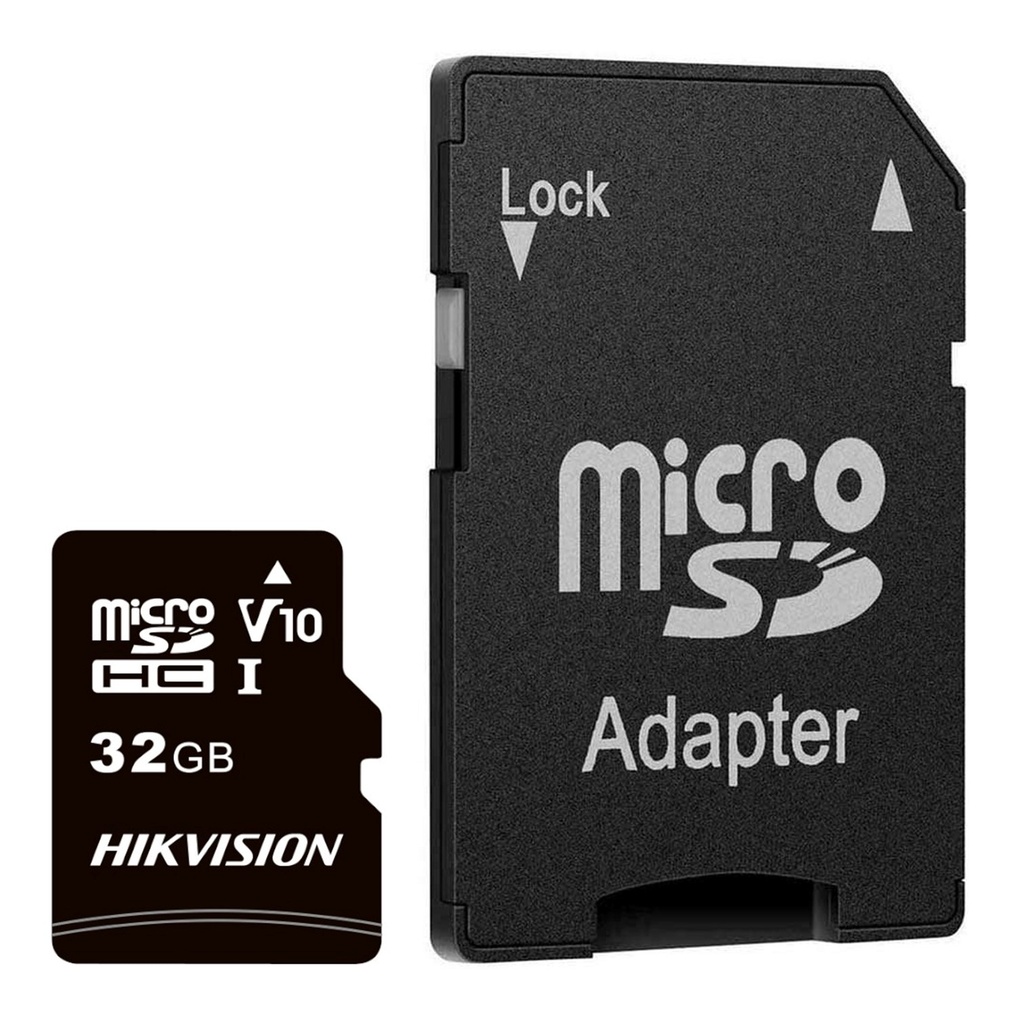 [HS-TF-C1/32G/Adapter] Hikvision - Memoria Micro SD con Adaptador SD 32GB 92MB/s Clase 10 Hikstorage