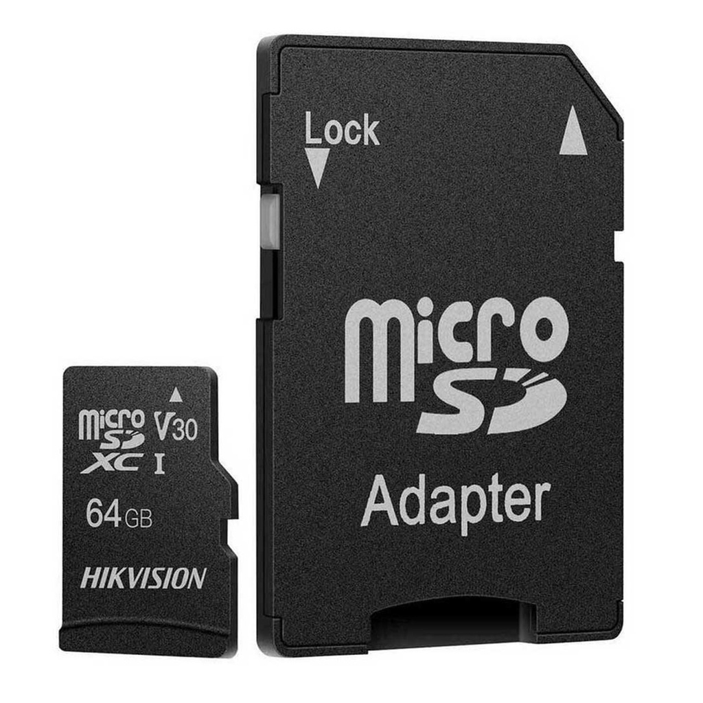 [HS-TF-C1/64G/Adapter] Hikvision - Memoria Micro SD con Adaptador SD 64GB 92MB/s Clase 10 Hikstorage