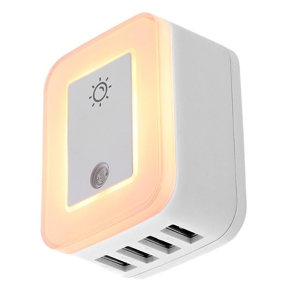 [FWT-4012USB] Forza - Protector + Estación de Carga Integral con 4 Puertos USB 5V 24W con Luz Nocturna