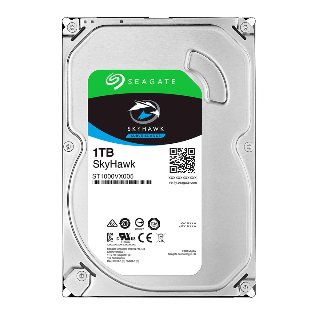 [ST1000VX005] Seagate - Disco Duro Skyhawk SATA III 1Tb 5900 rpm Cache 64Mb 3.5" Videovigilancia