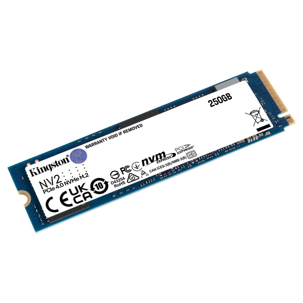 [SNV2S/250G] Kingston - Disco de Estado Solido SSD NV2 250Gb PCIe 4.0 x4 NVMe 3000 MB/s M.2 2280