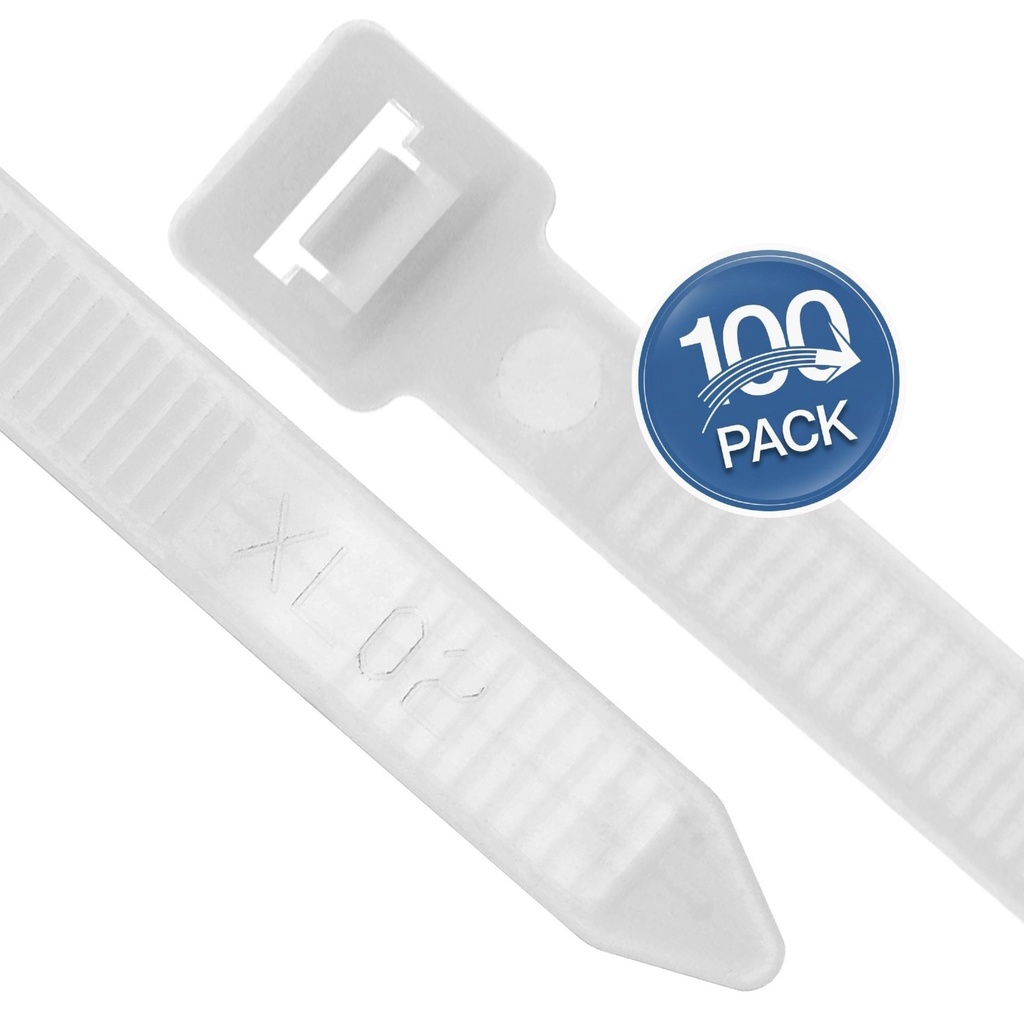 [WP-TW3.6-10WHITE] Wireplus - Tirrap 10Cm 3.6mm Blanco [100 Unidades]