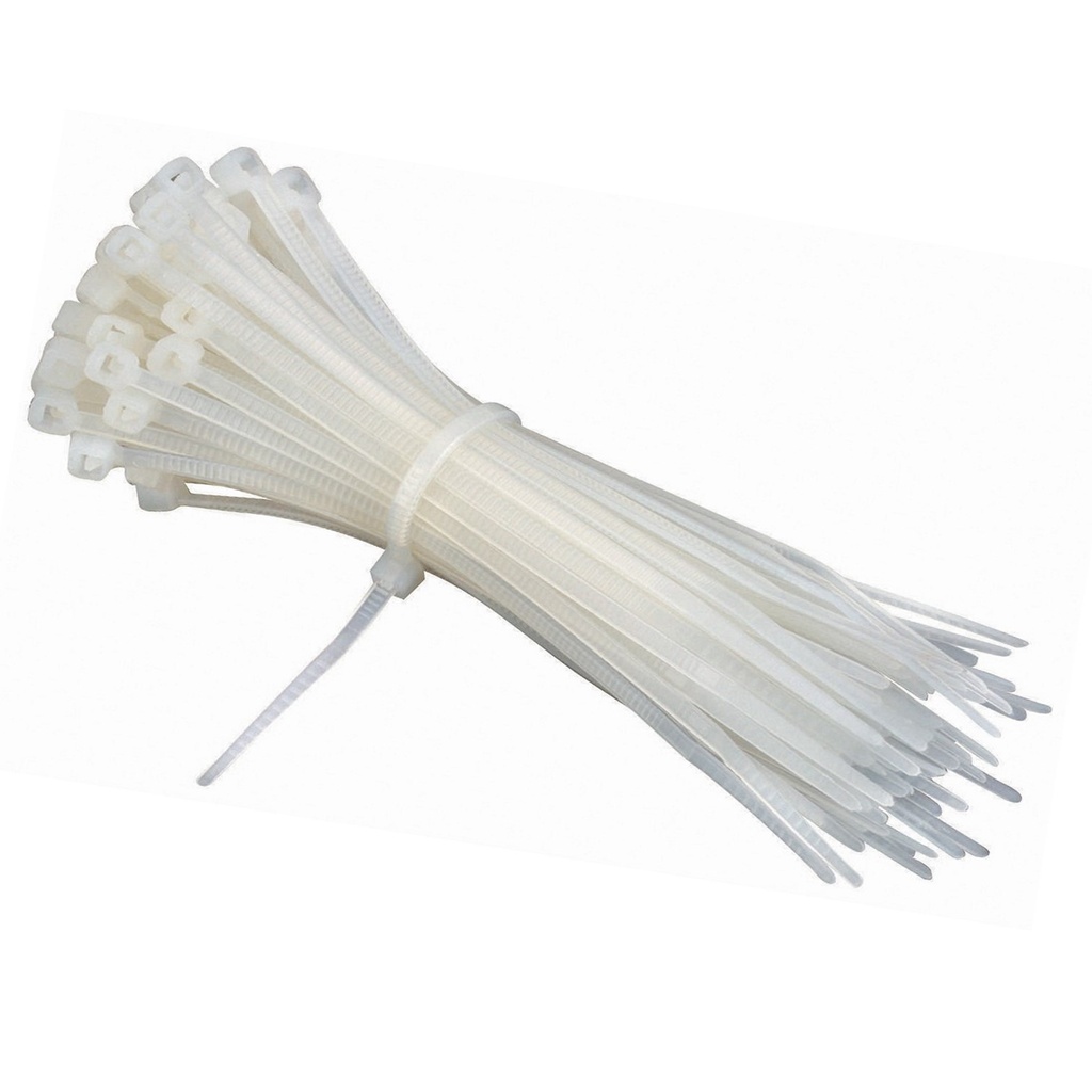 [WP-TW3.6-20WHITE] Wireplus - Tirrap 20Cm 3.6mm Blanco [100 Unidades]