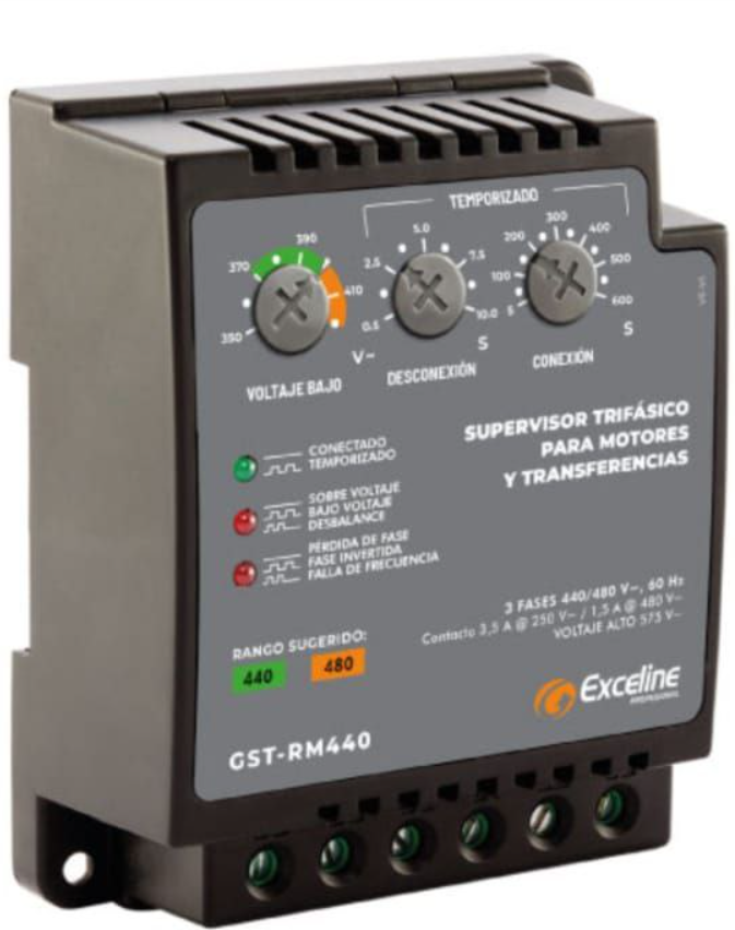 [GST-RM440] Exceline - Supervisor Trifasico 480V [Bornera]