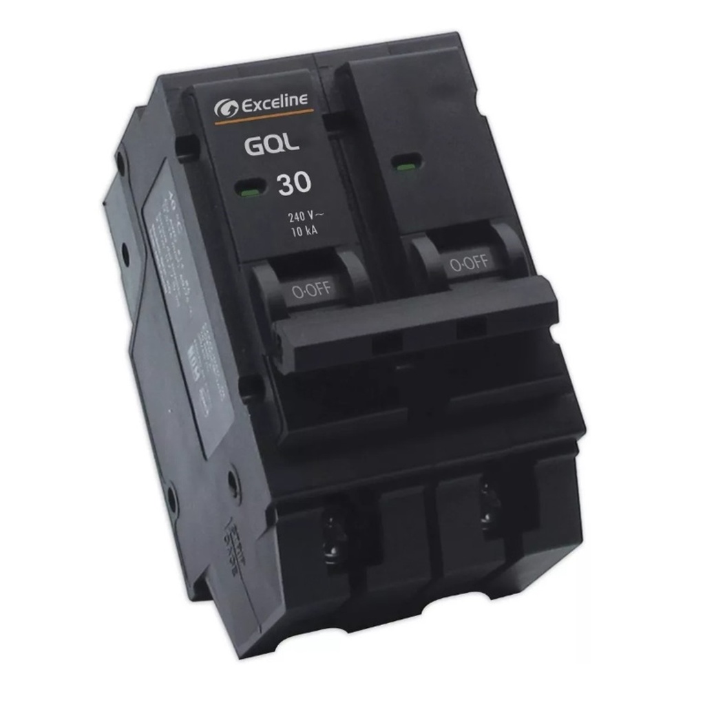 [GQL-30A-2] Exceline - Breaker Enchufable GQL TermoMagnetico 30Amp [2 polos]