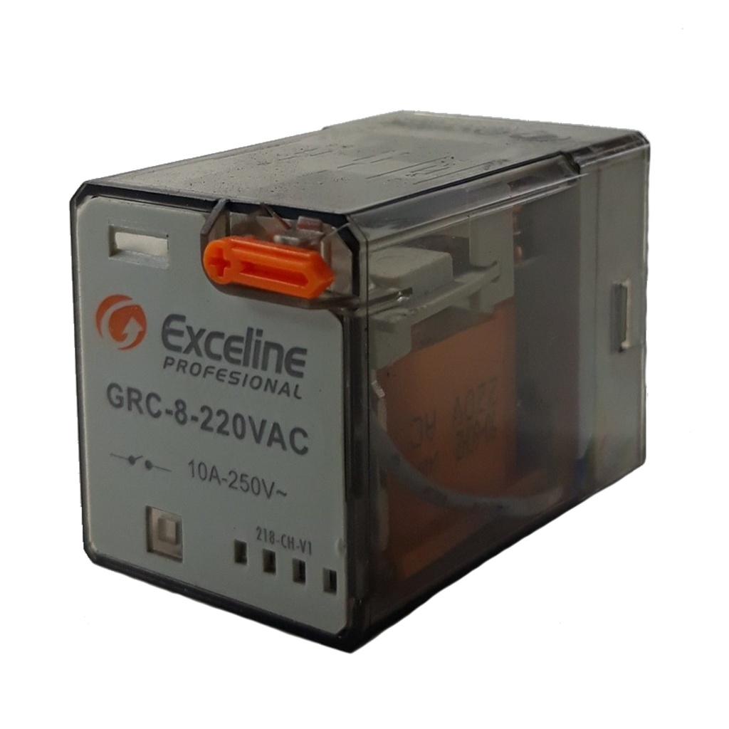[GRC-8-220VAC] Exceline - Rele 8 Pines 220V 10A@250V 220V