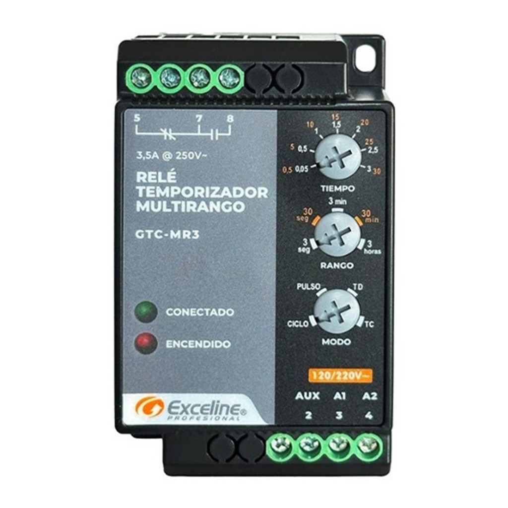 [GTC-MR3] Exceline - Temporizador Multirango 110V/220V