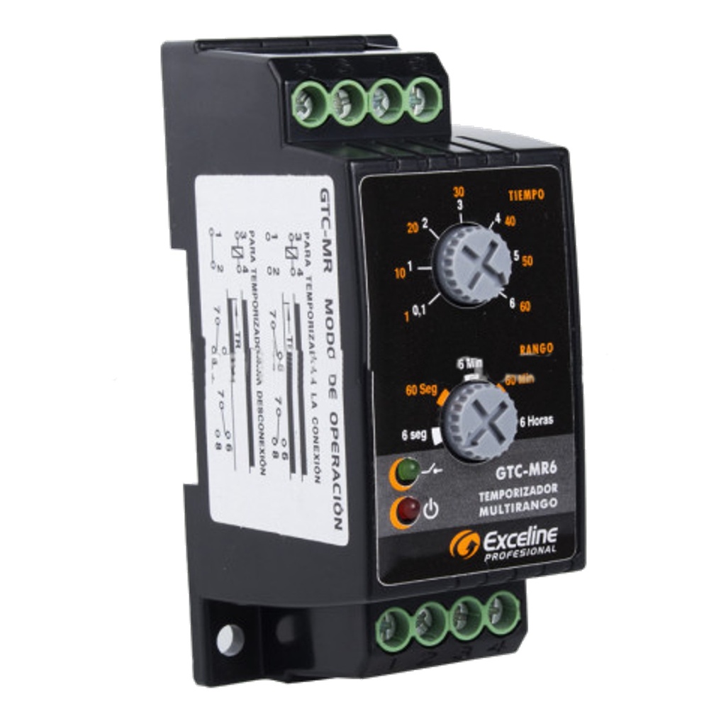 [GTC-MR6] Exceline - Temporizador Multirango 110V/220V