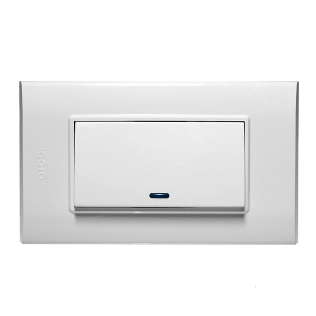 [B512-W] Igoto - Interruptor Simple Largo Serie B [Blanco]