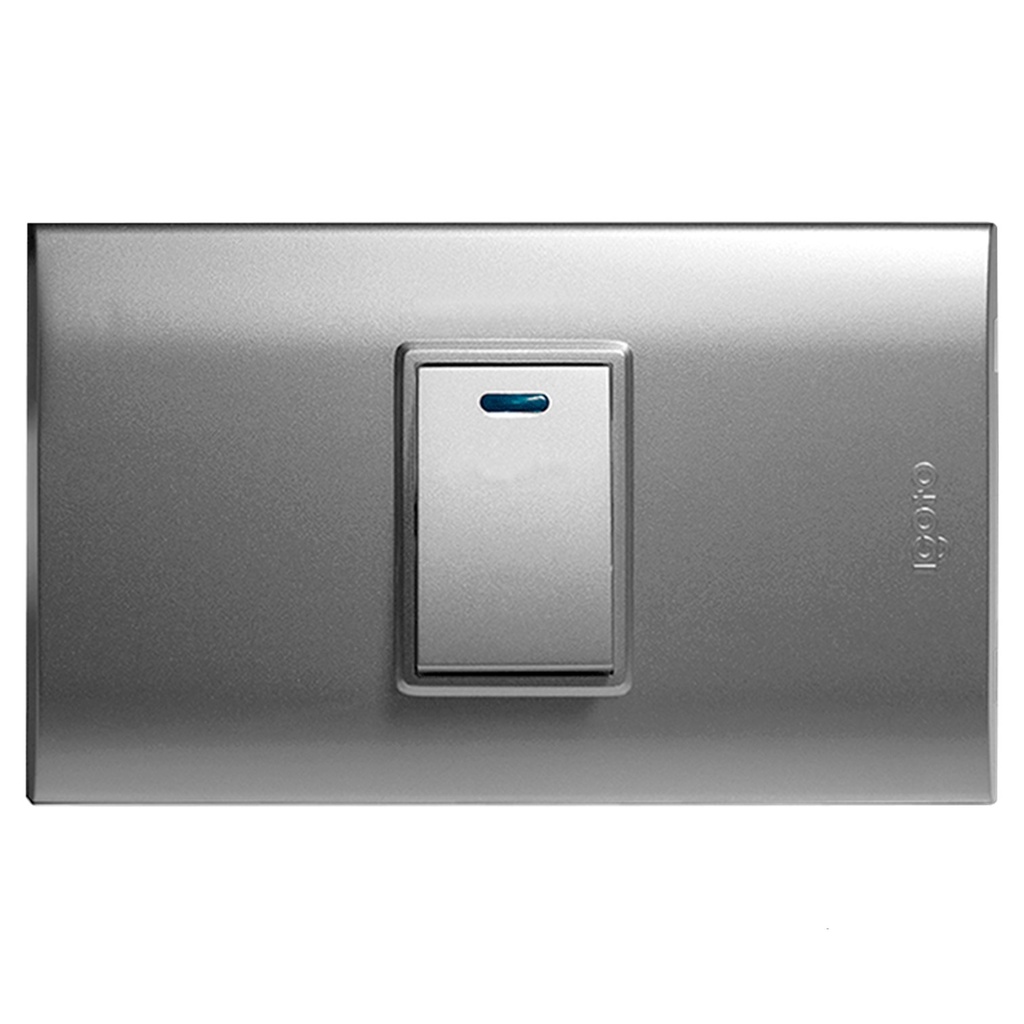 [B512S-S] Igoto - Interruptor Simple Pequeño Serie B [Plata]